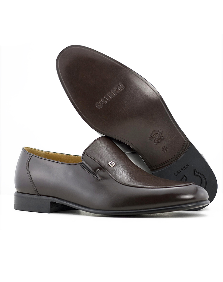 ostrich傲士 正装商务荔枝纹小牛皮男鞋o4620060啡 咖啡色 38