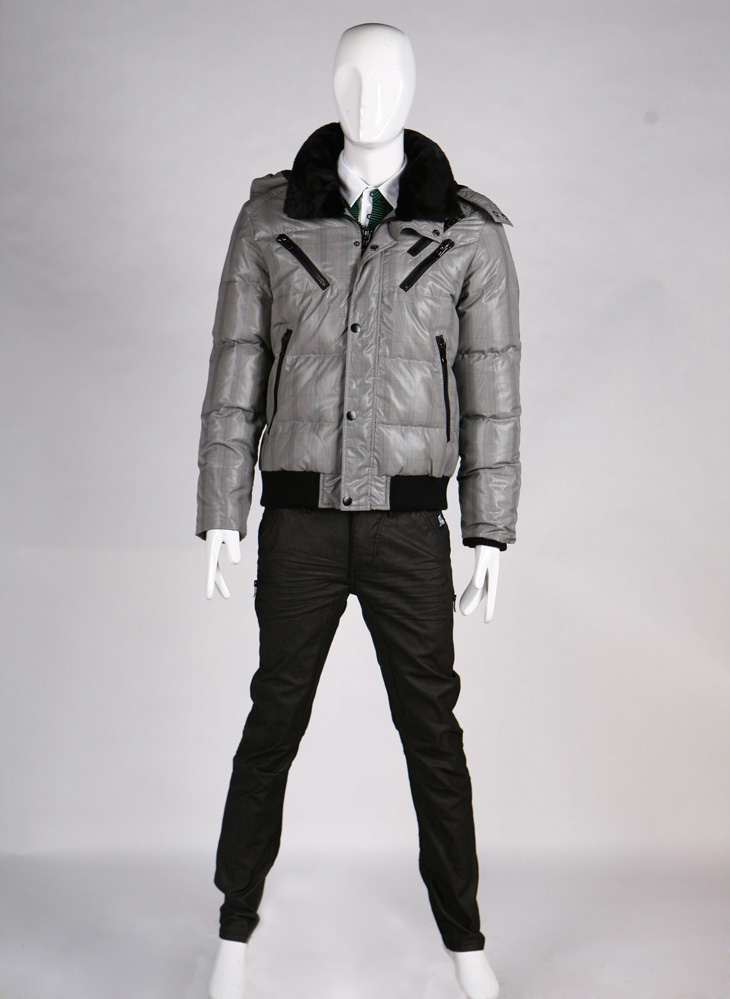 viscap维斯凯男装 冬装外套大衣加厚特价大码高端连帽羽绒服502376167