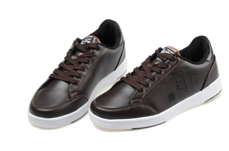 春雷 鸿星沃登卡 男滑板鞋 h91615m 深棕米色 43