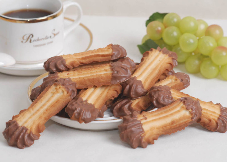 金莎 巧克力曲奇饼干长舌饼140g