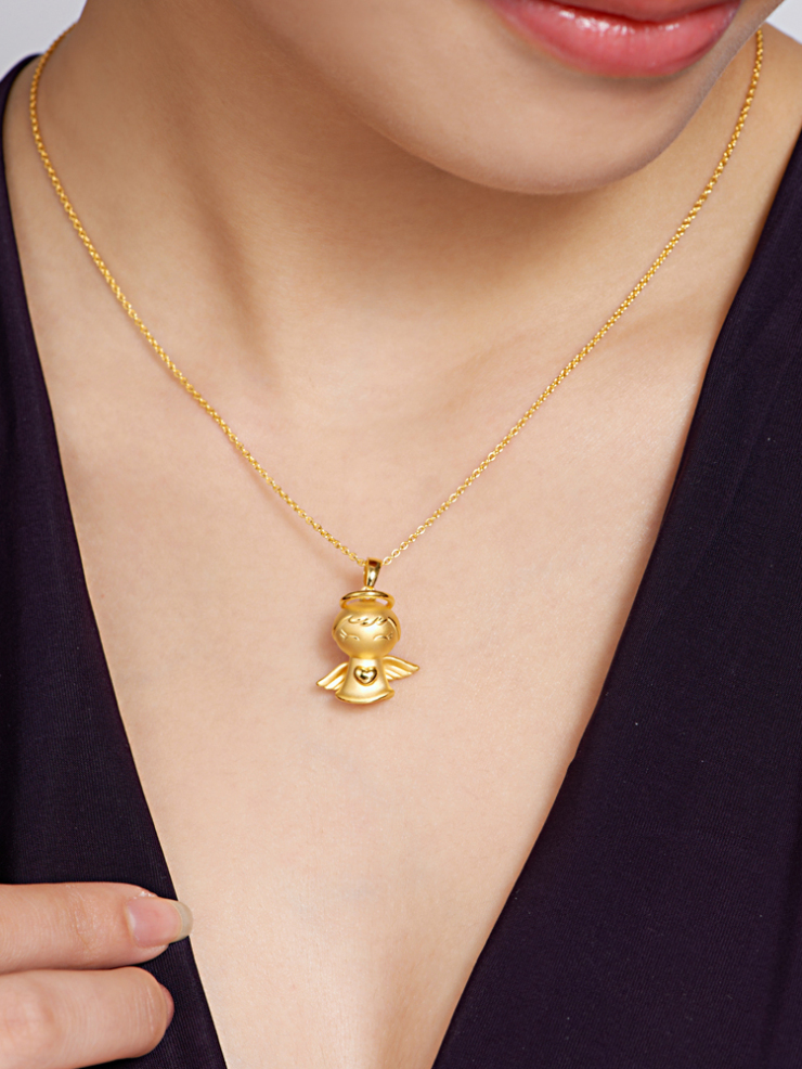 周大福 福星宝宝系列之真情宝宝 黄金3d硬足金吊坠 r7619