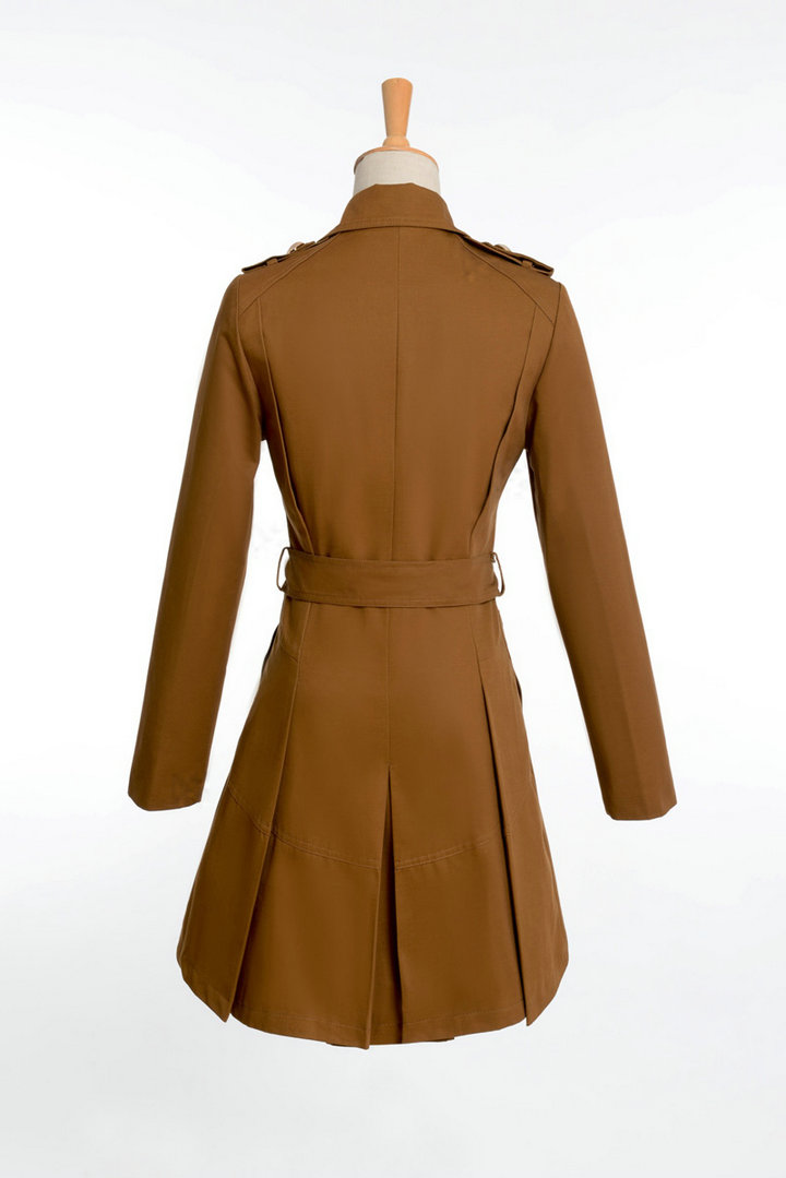 美欣雅 2013春装新款 单排侧扣翻领腰带修身时尚收腰时尚风衣k6119-1