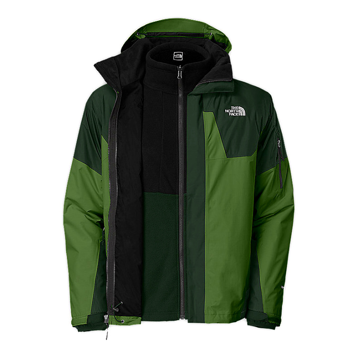 north face/乐斯菲斯 北面 秋冬男款三合一冲锋衣防风外套a14h 绿色 l