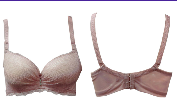 以诗萜 粉色浪漫性感文胸 413028 粉色 b70