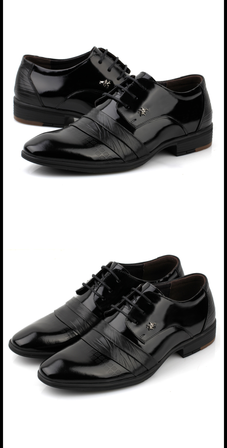 保罗骑士(palmpolo)商务正装皮鞋真皮皮鞋男312a3801 黑色 39