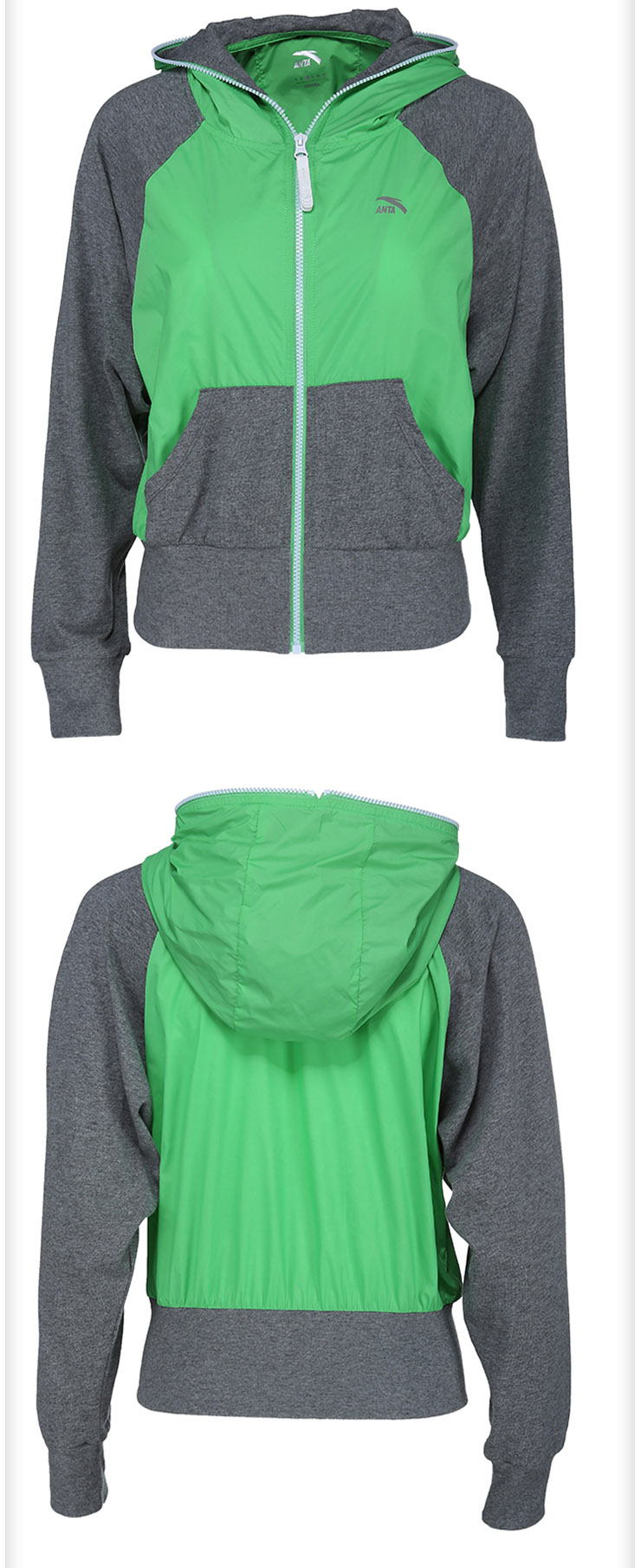 anta安踏女装外套连帽针织运动上衣运动服装女款66313709 黄色 m.