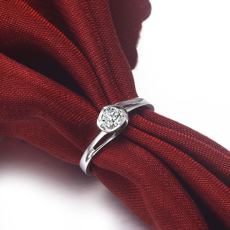 do ido爱度钻石 18k白金i-j色20分钻石女戒/结婚戒指/钻石戒指-挚爱