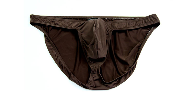 鹭珂鸶looksee暗筋低腰仿真丝u凸专利内裤男士三角裤n6043 黑色 l