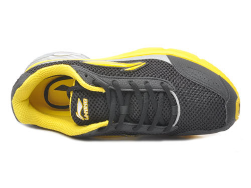 李宁lining 男子透气系带李宁弓减震跑步鞋-arhg019-1 黑色 43