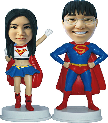 真人公仔定做真人陶偶(超人情侣) 超人男款