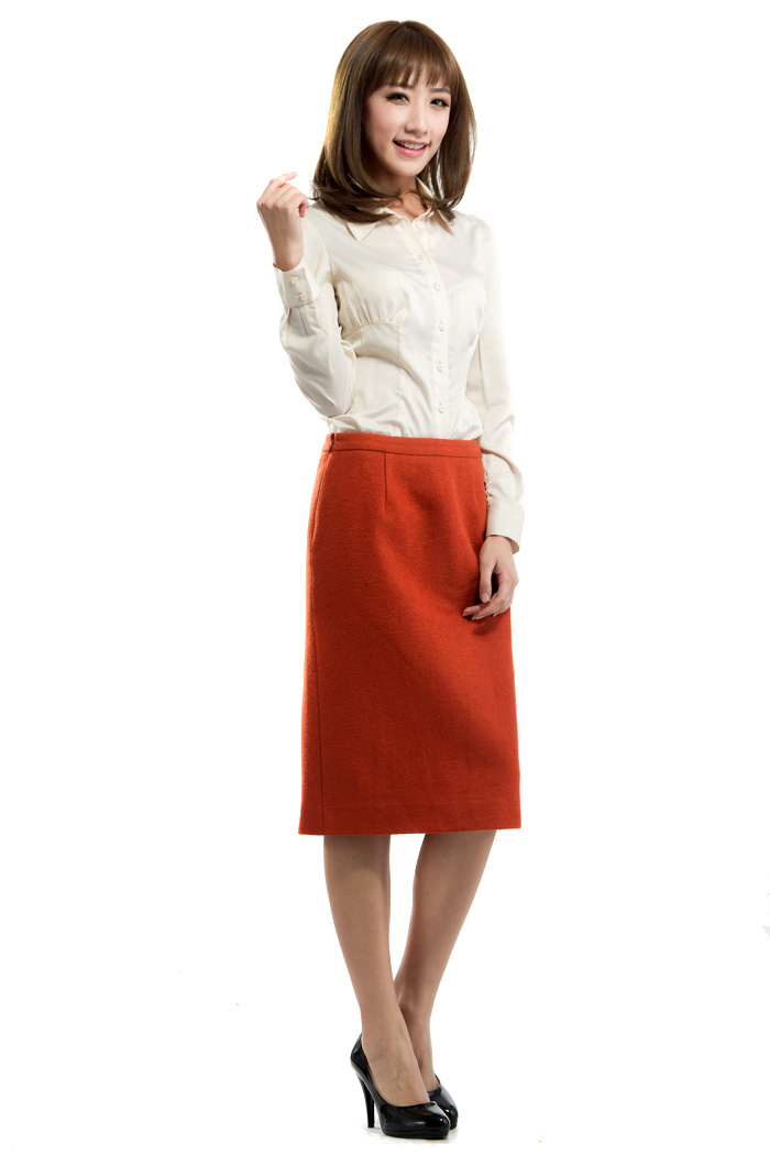 迪可deco 百褶职业西裙迪可 deco 气质素色职业西裙jt301420 红色 9即