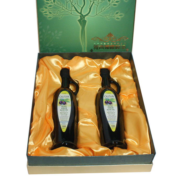 希腊雅典娜欧盟有机认证克里特女王冷压特级初榨橄榄油礼盒 500ml双