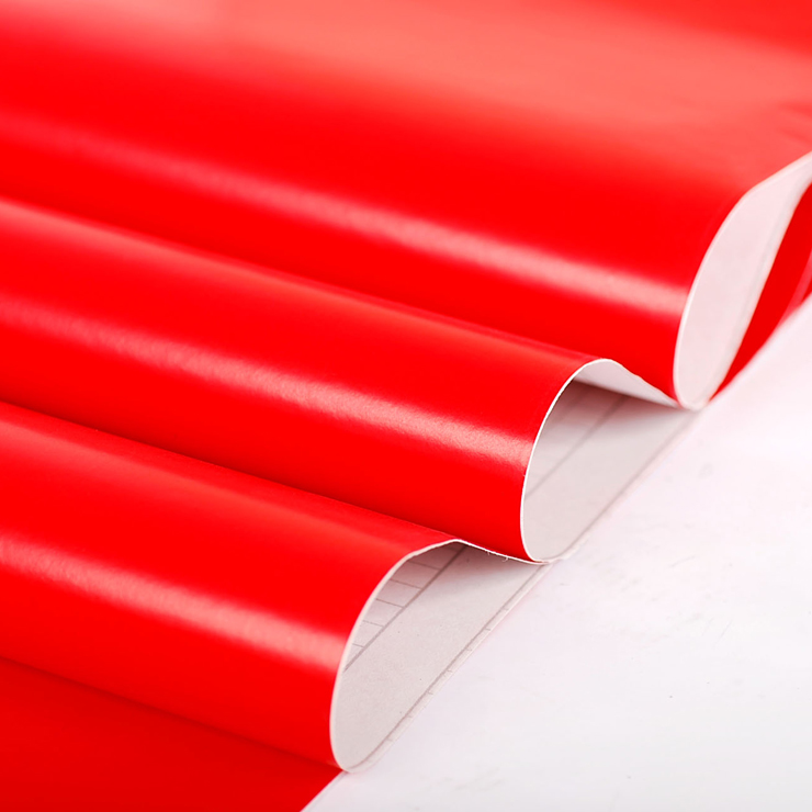 纯色墙纸 背胶自粘墙纸 卧室壁纸 胶面墙纸 pvc墙纸 家具翻新贴 红色