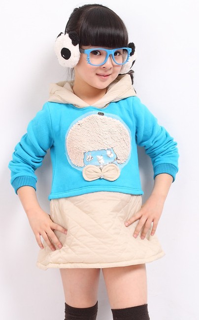 啊呜awu 超萌外套 童装女童春秋新款韩版卫衣外套