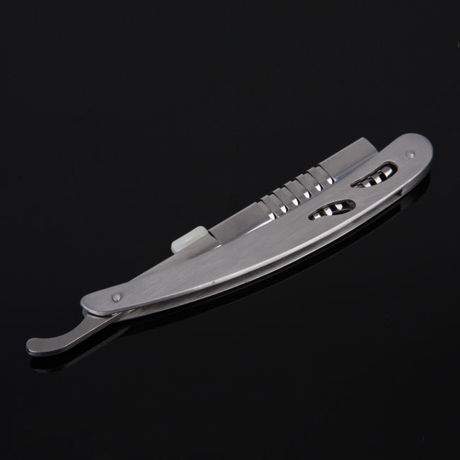 芳泽 二用刀全不锈钢刮胡刀 剃胡刀 修发刀 剃毛刀 可修碎发发梢 送10