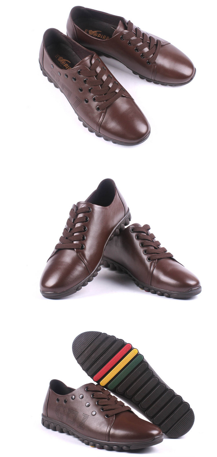 2012秋季帝国烟斗休闲头层牛皮鞋 棕色 39