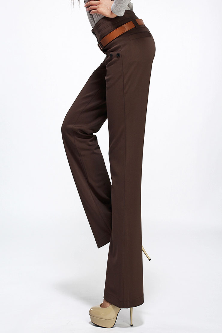 梵琴坊哥弟面料高品质弹力大码微喇叭裤子ol春季新款女裤潮