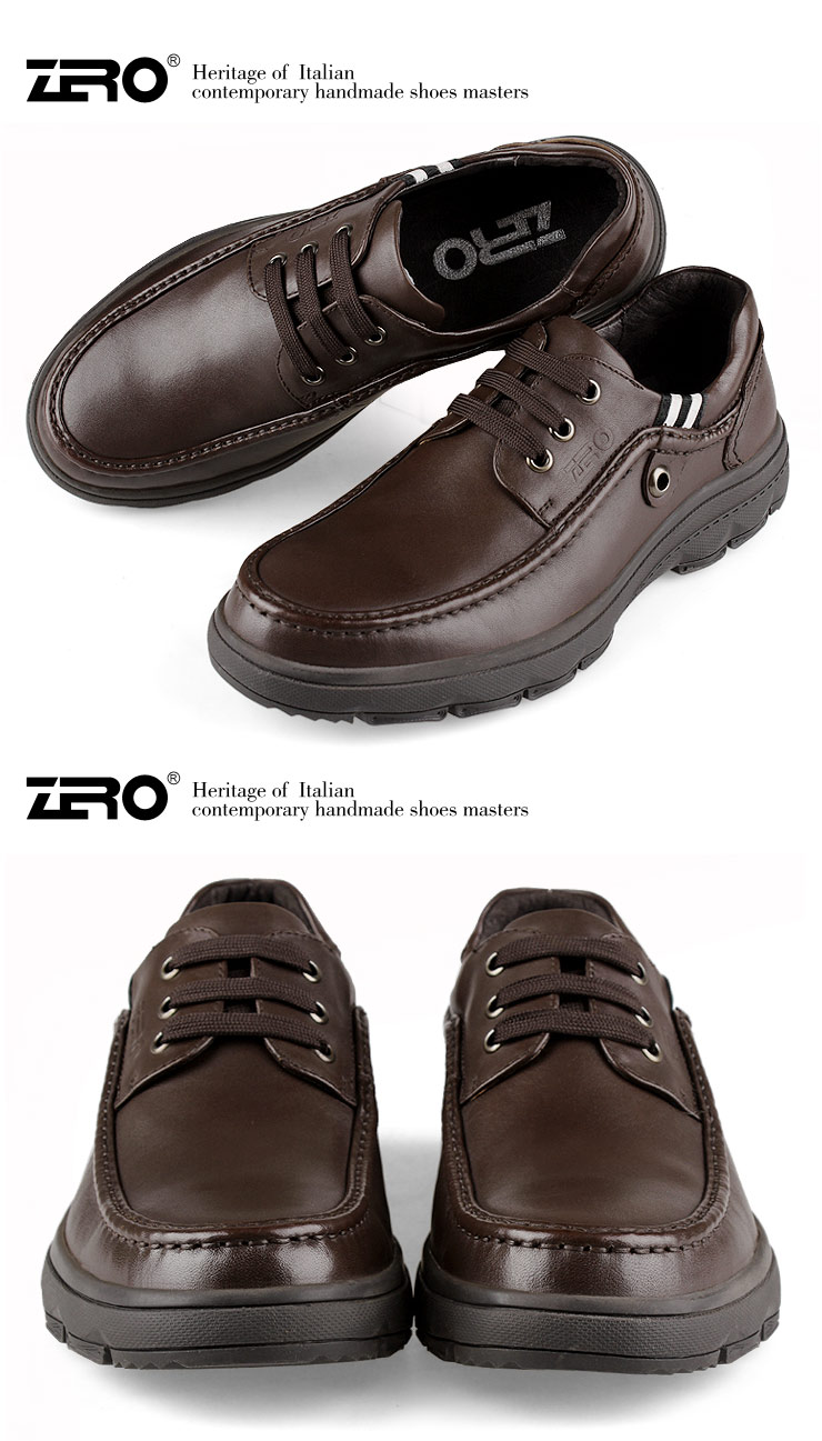 zero意大利零度 商务休闲男鞋 头层牛皮 时尚舒适 日常休闲鞋 93031