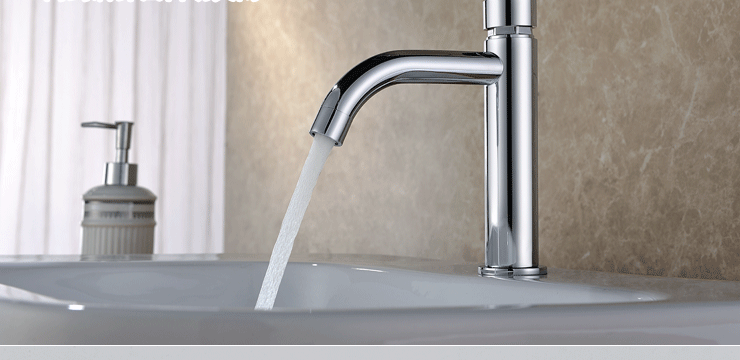 迪毅 全铜 延时按弹式 面盆水龙头 304001 单冷按弹式延时面盆龙头