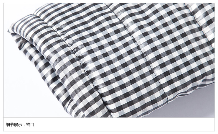 似水年华 2012冬装新款 韩版修身女士连帽棉袄外套152104m1 黑白 m