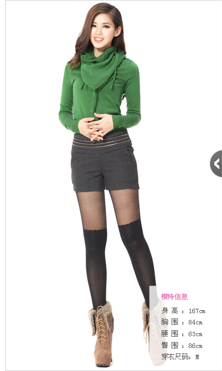9.28上新 似水年华 2012冬装新款低腰短裤热裤 152103k1 深灰 m