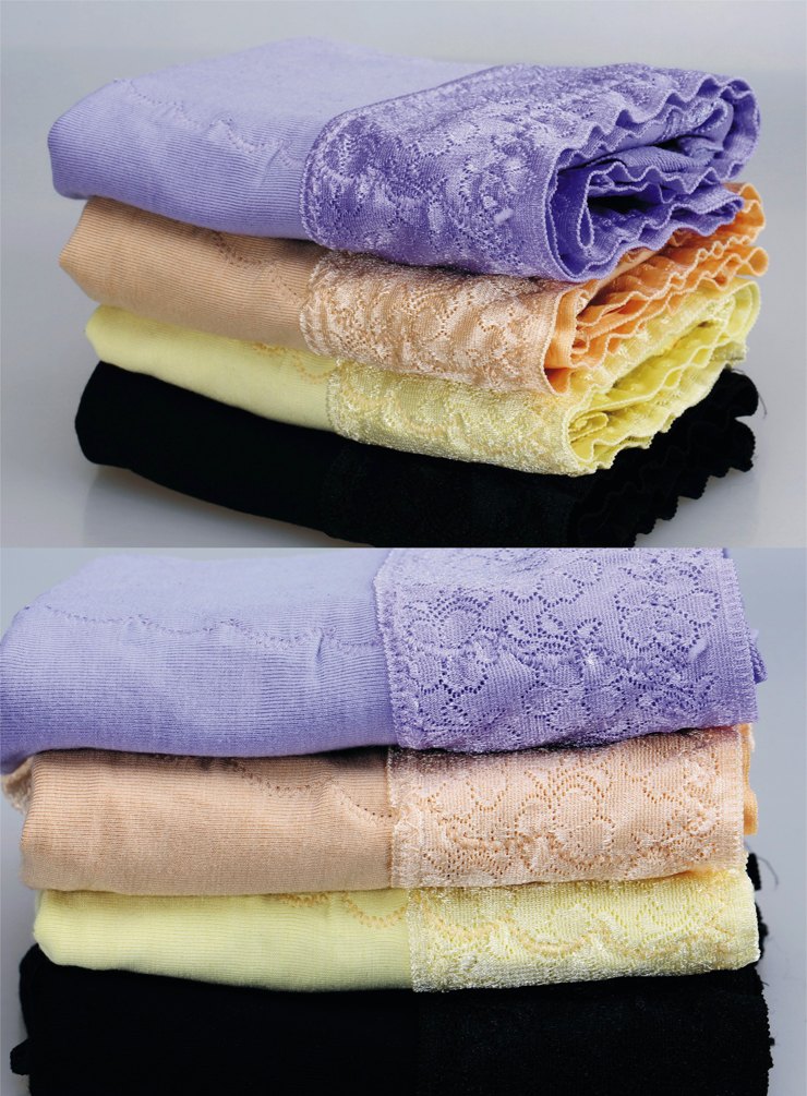 爱莎 珍珠纤维 高腰小平角裤33636(1盒2条 颜色随机) l