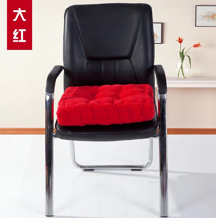 优一佳 家居 坐垫 灯芯绒 纯色 椅子靠垫 沙发垫 咖色 50*50