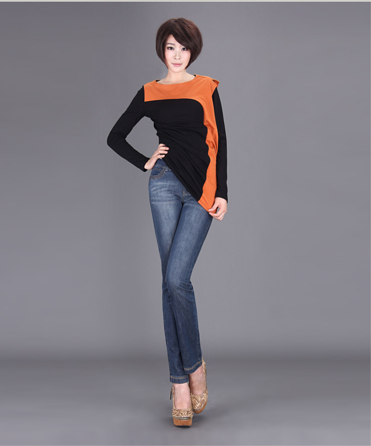 yerad娅丽达女裤 修身弹力显瘦牛仔裤 长裤k3105 兰色(b0) 26