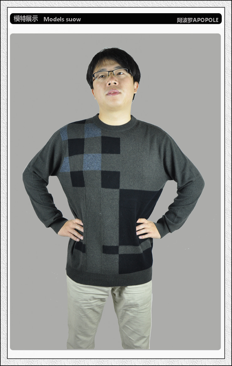 pole阿波罗男款时尚商务休闲毛衣 绿色 170 绿 170【图片 价格 品牌