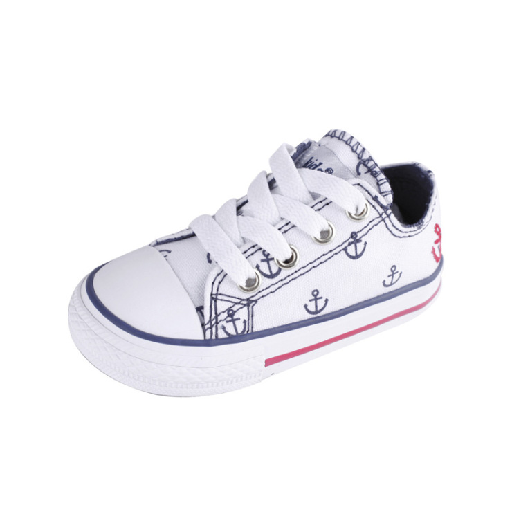 kids.ing凯蒂氏ak309白色船锚秋冬男女小童低帮运动休闲帆布鞋 8