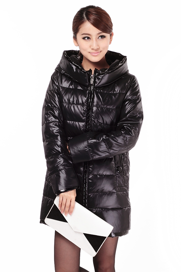 诗凡吉 140302新款专柜正品秋冬时尚 大方 简约 新款羽绒服 咖色 xl