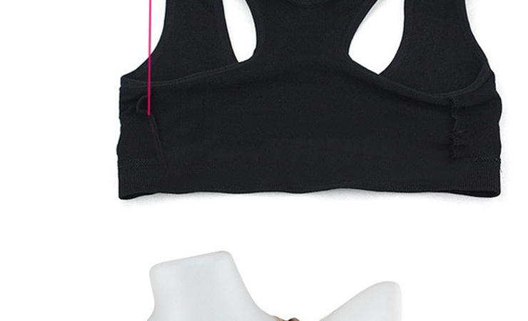 奥唯嘉ovega后背交叉托胸小背心提升胸部塑造挺拔身姿 owss22001 黑色