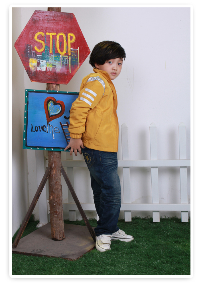 野豹童装 2012秋装新款男大童休闲运动拉链衫男童纯棉夹克