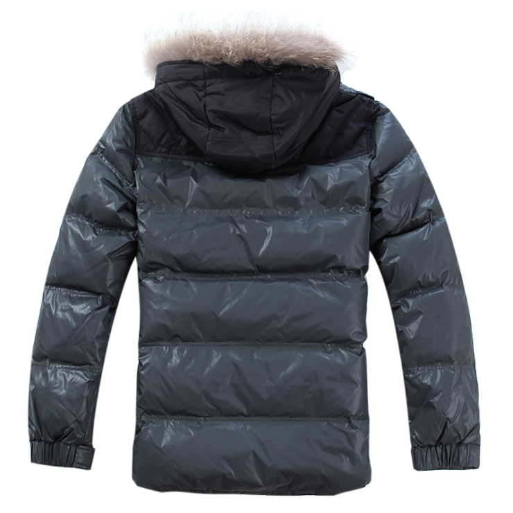 太阳谷 2012新款轻薄男式军装风时尚连帽大码羽绒服 11103