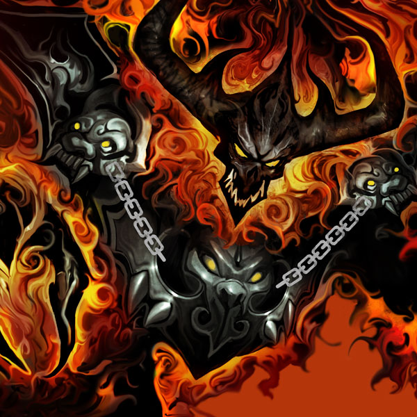 tee7-荧光版dota超神装-魂之挽歌霸气影魔 男士纯长袖t恤 黑色 xl