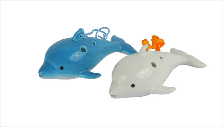 tng 6孔可爱造型海豚陶笛