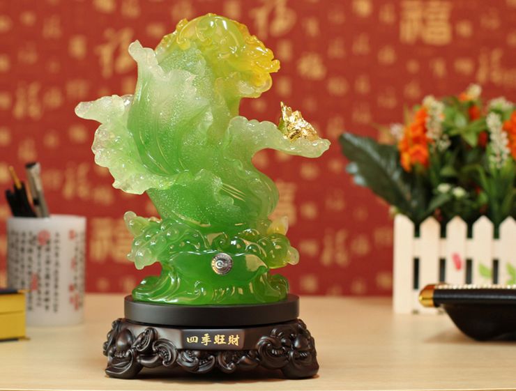 礼之源开光四季旺财 树脂仿玉石 乔迁开业礼品 店堂家居吉祥摆件