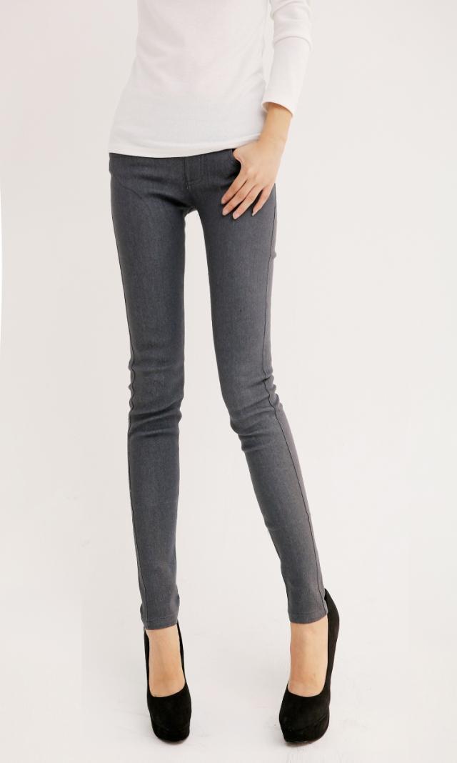 韩都衣舍hstyle 韩版2013春季新款秋装热卖弹性腰围牛仔女小脚裤hb