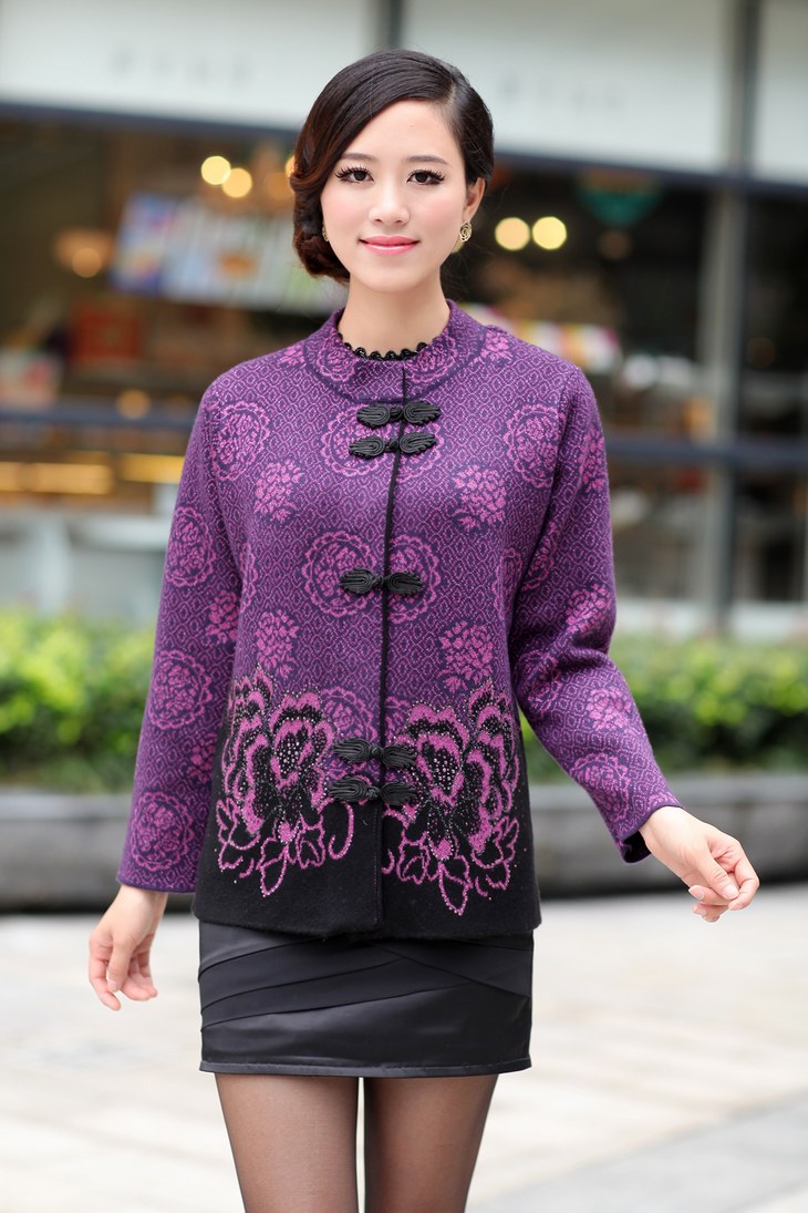 一塘晨 2013春季保暖大衣中老年女装时尚妈妈装新款热卖时尚加厚外套