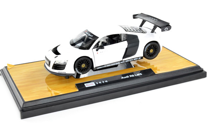 星辉rastar1:24奥迪r8lm赛车合金仿真汽车模型玩具车 银色