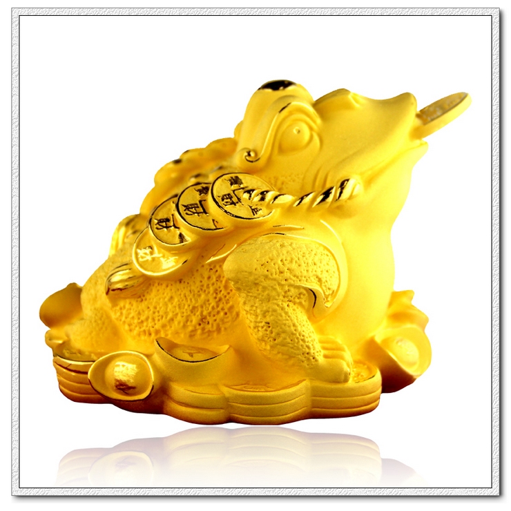 可观黄金24k千足铸金摆件 新招财金蟾 家居摆设高档商务礼品
