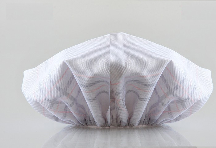 多样屋 tayohya 进口涤纶防水防霉英格兰格子成人浴帽 白色