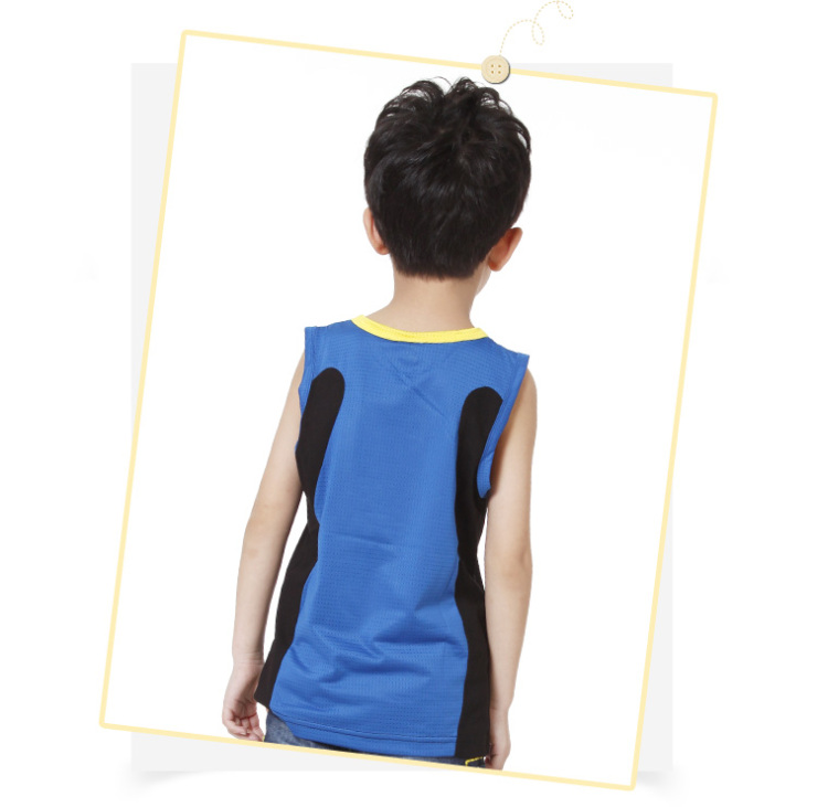 liguo力果童装 韩版夏天超薄款男童跨栏背心 大童儿童无袖运动背心n11