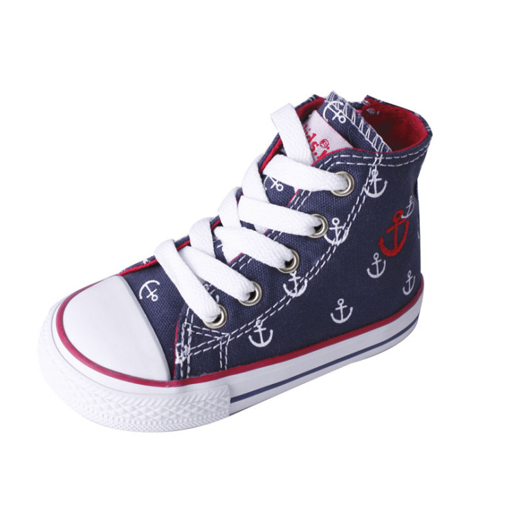 kids.ing凯蒂氏ak308蓝色船锚秋冬男女小童高帮运动休闲帆布鞋 10