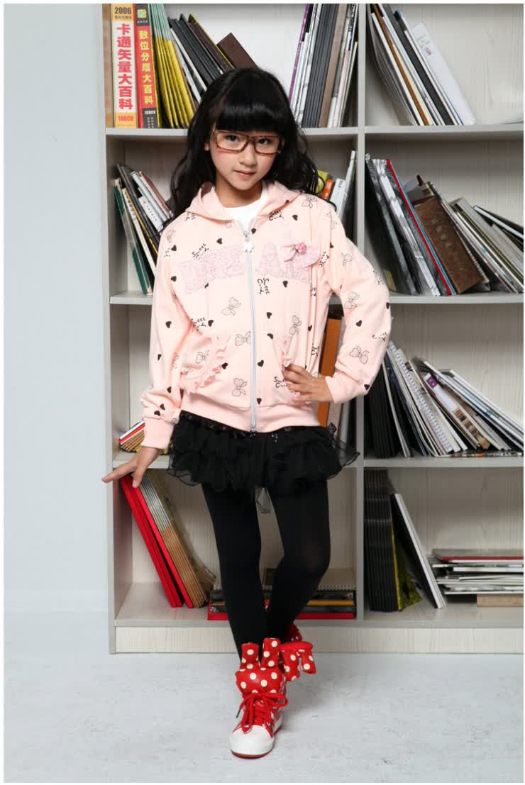 旺仔童装 女童春秋季甜美可爱两件套 b5523 黄色 130cm