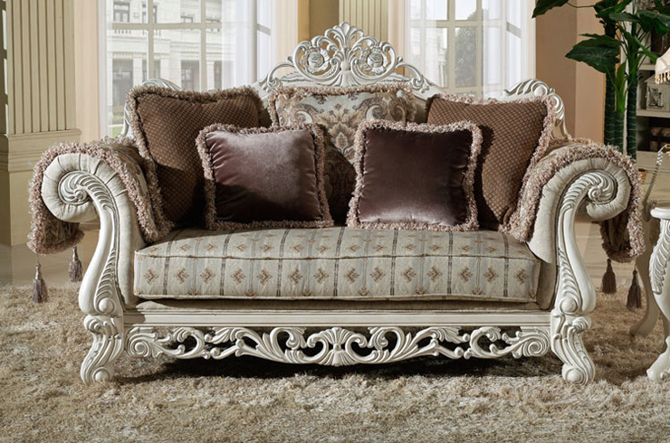 美乐乐家具 沙发 客厅沙发套装 1 2 3沙发套装 欧式古典家具 两人位