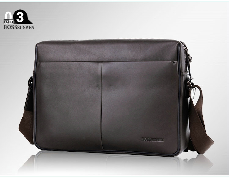 bosssunwen博斯绅威 男士单肩包s1459-34262b1啡色