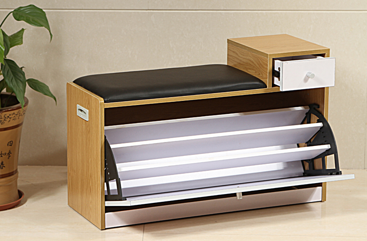 进达双雁 a029 换鞋凳 简约板式鞋柜 免安装鞋架 穿鞋凳