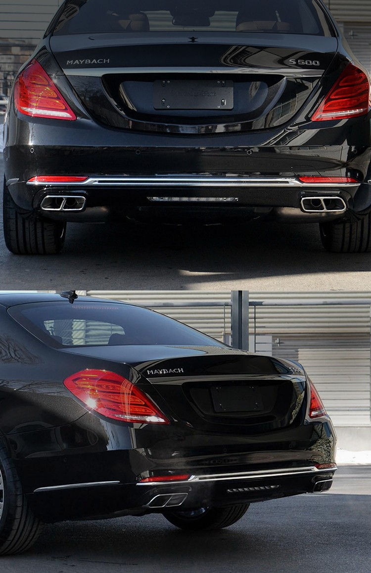 安巡14/17/18/19款奔驰s400l改装迈巴赫后保险杠电镀条s500s350装饰亮