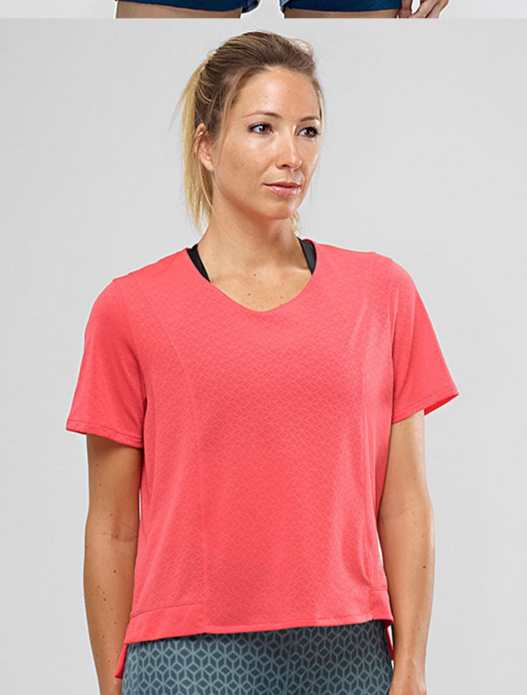 萨洛蒙salomon 女款运动短袖t恤 速干衣elevate aero 琥珀色 琥珀色 l